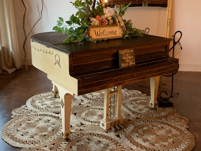 Vintage Baby Grand Piano from 1888 Beautiful for Photo's!